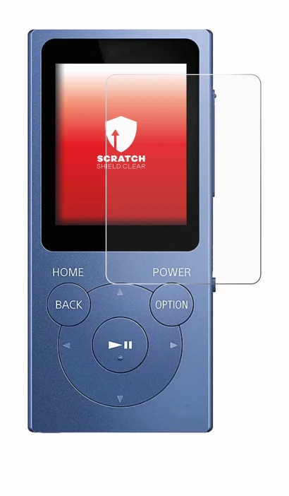 Image de l'appareil Sony Walkman NW-E394 avec une grande variété de protections d'écran.