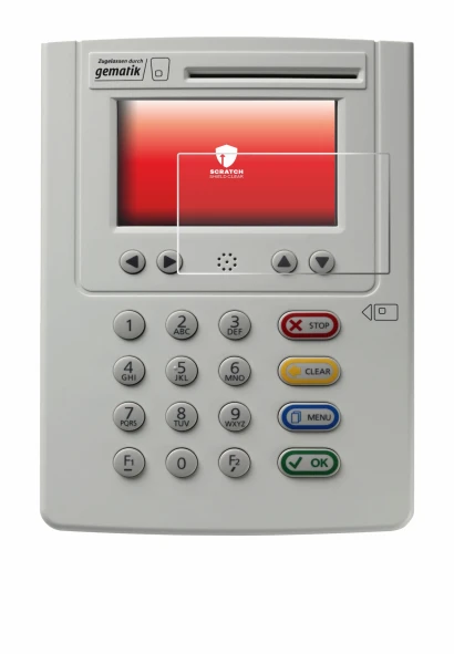 Image de l'appareil ingenico eHealth ORGA Neo 6141 avec une grande variété de protections d'écran.
