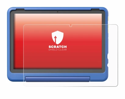 Image de l'appareil Amazon Fire HD 10 Kids Pro 2023 avec une grande variété de protections d'écran.