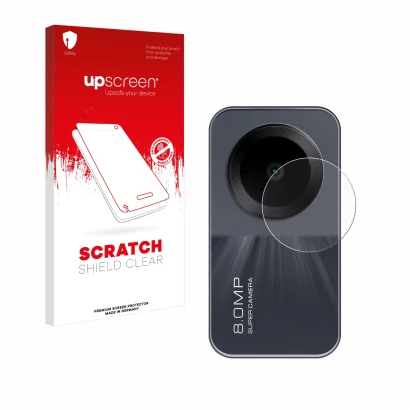 Face avant d’un emballage produit avec le logo de la marque upscreen. À côté, l’appareil Xiaomi Redmi Pad SE (Caméra UNIQUEMEN