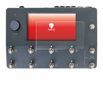 Image de l'appareil Neural DSP Quad Cortex avec une grande variété de protections d'écran.