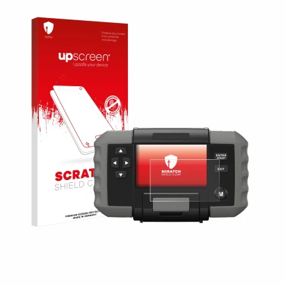 Face avant d’un emballage produit avec le logo de la marque upscreen. À côté, l’appareil Topdon BT 600 est représenté avec la