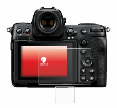 Image de l'appareil Nikon Z 8 (Affichage + affichage des épaules) avec une grande variété de protections d'écran.