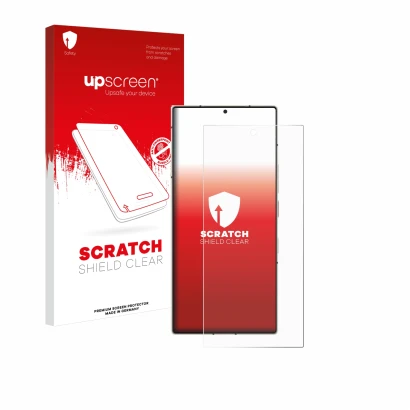 Face avant d’un emballage produit avec le logo de la marque upscreen. À côté, l’appareil Nubia Z60 Ultra est représenté avec l