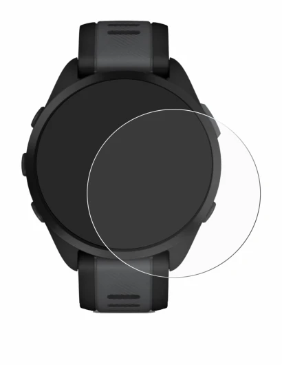 Image de l'appareil Garmin Forerunner 165 avec une grande variété de protections d'écran.
