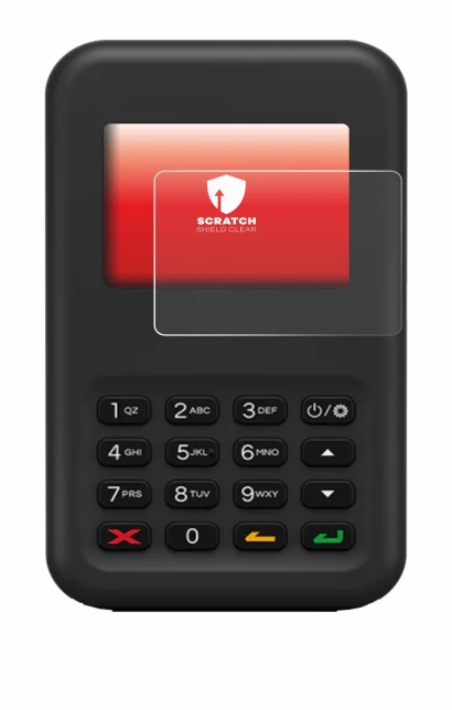 Image de l'appareil Shopify WisePad 3 avec une grande variété de protections d'écran.