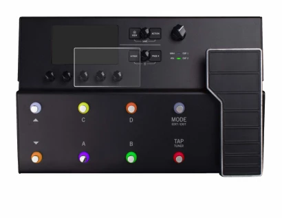 Image de l'appareil Line 6 POD GO avec une grande variété de protections d'écran.