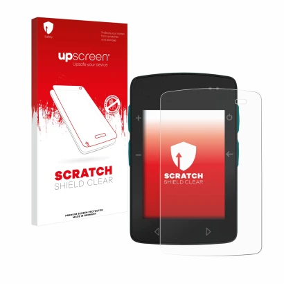 Face avant d’un emballage produit avec le logo de la marque upscreen. À côté, l’appareil TwoNav Roc est représenté avec la pro