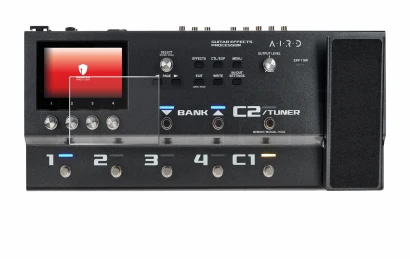 Image de l'appareil Boss GX-100 avec une grande variété de protections d'écran.