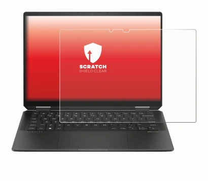Image de l'appareil HP Spectre x360 (14-e) 2024 avec une grande variété de protections d'écran.