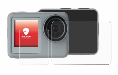 Image de l'appareil Rollei Actioncam 9s Plus avec une grande variété de protections d'écran.