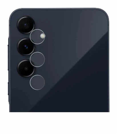 Image de l'appareil Samsung Galaxy A55 5G (Caméra UNIQUEMENT) avec une grande variété de protections d'écran.