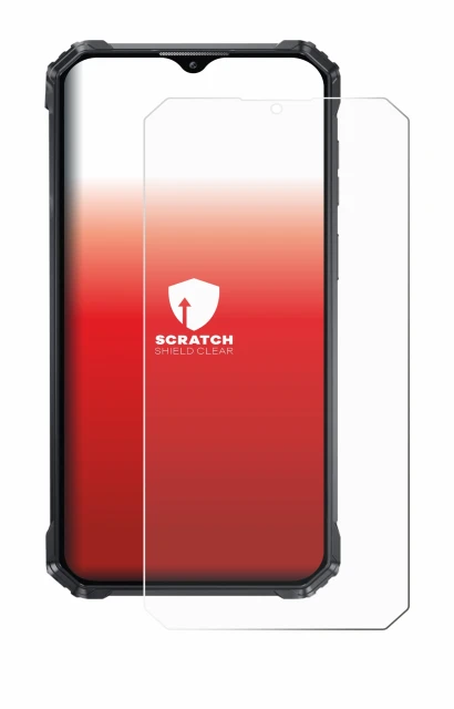 Image de l'appareil Oukitel WP36 avec une grande variété de protections d'écran.