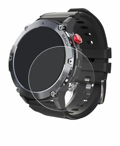 Image de l'appareil Darmowade Smartwatch 1.32" avec une grande variété de protections d'écran.