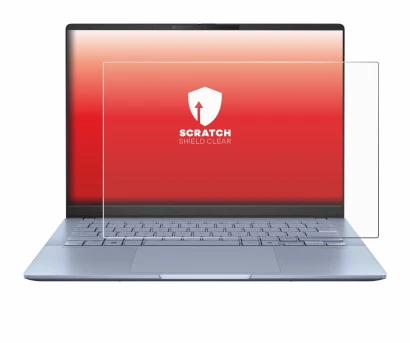 Image de l'appareil ASUS Vivobook S 14 OLED S5406 avec une grande variété de protections d'écran.