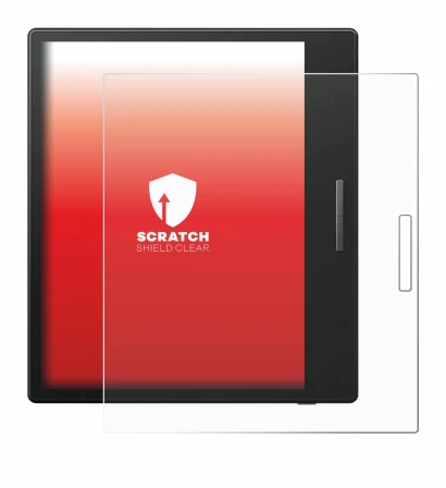 Image de l'appareil Boox Go Color 7 avec une grande variété de protections d'écran.