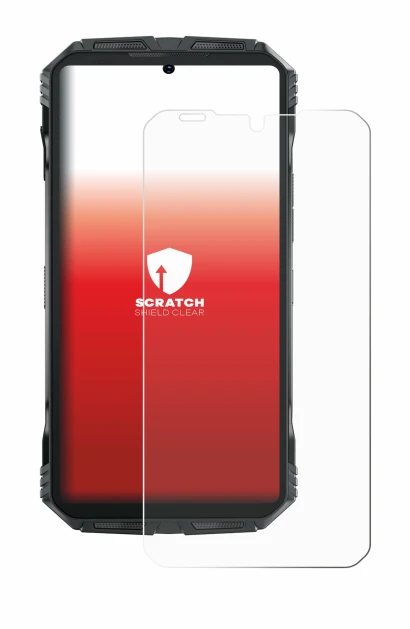 Image de l'appareil Doogee S Punk avec une grande variété de protections d'écran.