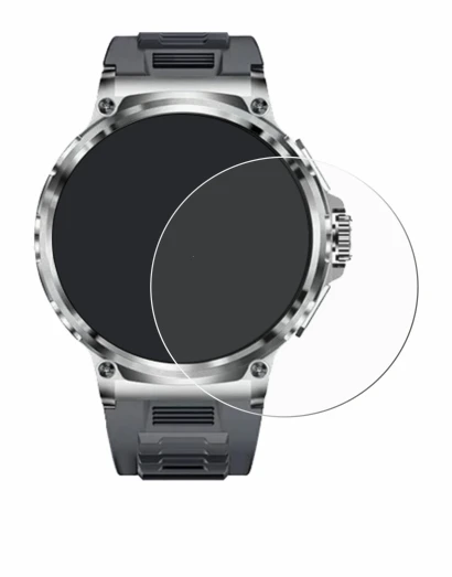 Image de l'appareil Smartwatch V69 1.85" avec une grande variété de protections d'écran.