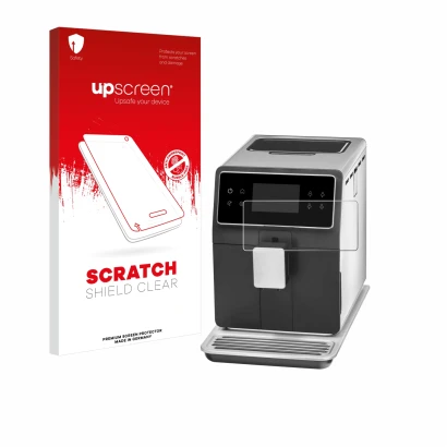 Face avant d’un emballage produit avec le logo de la marque upscreen. À côté, l’appareil WMF Perfection 880L est représenté av