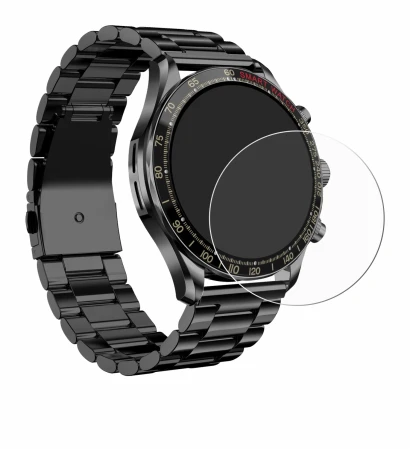 Image de l'appareil Maoo Titan Smartwatch 1.43" avec une grande variété de protections d'écran.