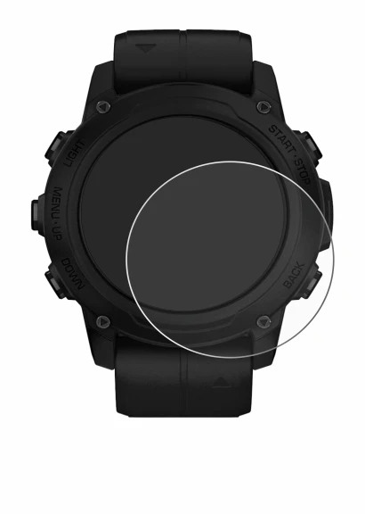 Image de l'appareil Garmin Descent G1 Solar avec une grande variété de protections d'écran.