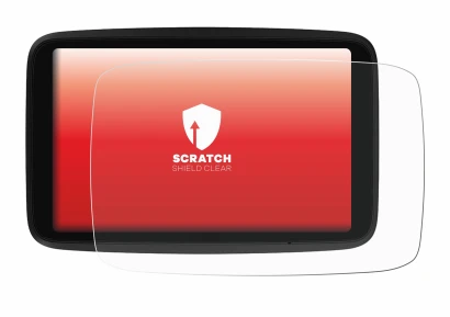 Image de l'appareil TomTom GO Advanced avec une grande variété de protections d'écran.