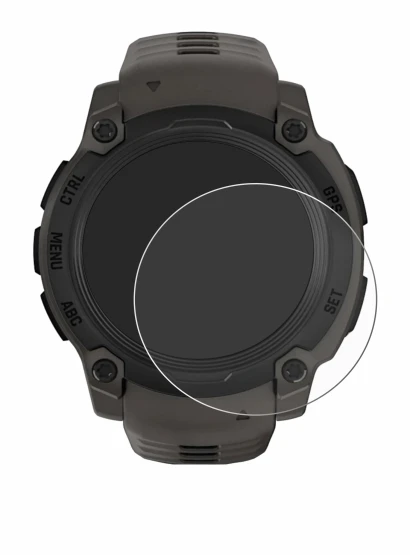 Image de l'appareil Garmin Instinct E (40 mm) avec une grande variété de protections d'écran.
