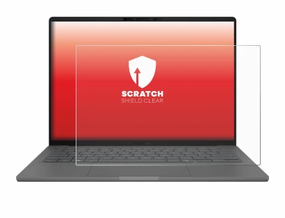 Image de l'appareil ASUS ZenBook A14 UX3407 avec une grande variété de protections d'écran.