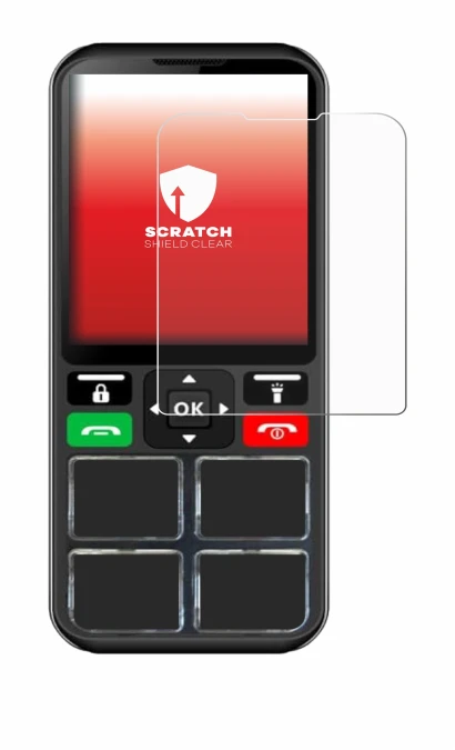 Image de l'appareil Geemarc CL8000 avec une grande variété de protections d'écran.