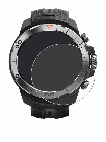 Image de l'appareil Xiaomi Mibro GS Explorer avec une grande variété de protections d'écran.