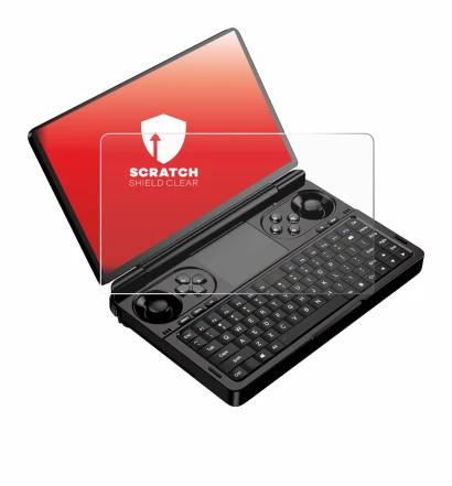 Image de l'appareil GPD Win Mini (2025) avec une grande variété de protections d'écran.