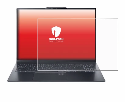 Image de l'appareil Acer Swift Go 16 AI avec une grande variété de protections d'écran.