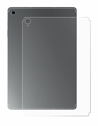 Image de l'appareil Samsung Galaxy Tab S10 FE+ (Arrière) avec une grande variété de protections d'écran.