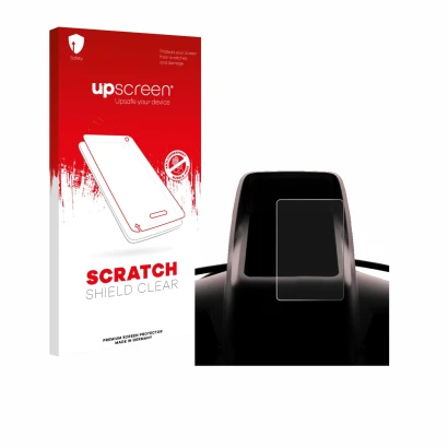 Face avant d’un emballage produit avec le logo de la marque upscreen. À côté, l’appareil Segway GT3 D est représenté avec la p