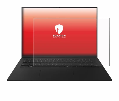 Image de l'appareil LG gram 17" 2025 avec une grande variété de protections d'écran.