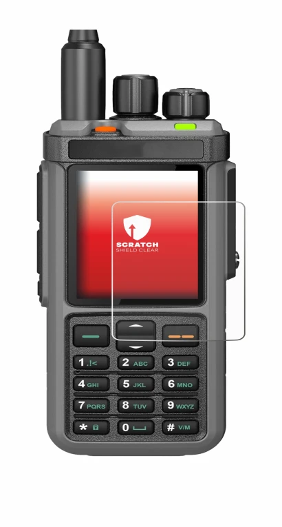 Image de l'appareil Radtel RT-880 avec une grande variété de protections d'écran.