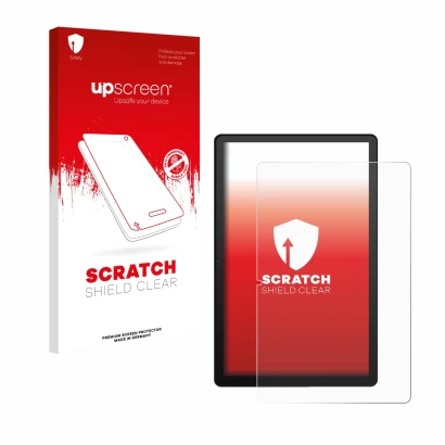 Face avant d’un emballage produit avec le logo de la marque upscreen. À côté, l’appareil Whitedeer G13 est représenté avec la