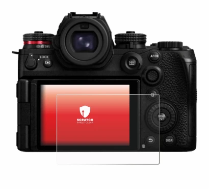 Image de l'appareil Panasonic Lumix DC-S1II avec une grande variété de protections d'écran.