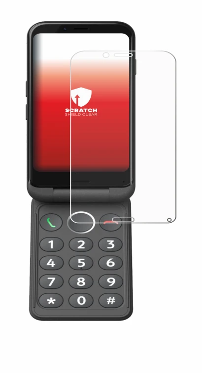 Image de l'appareil Doro Aurora A20 avec une grande variété de protections d'écran.