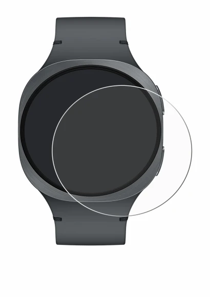 Image de l'appareil Samsung Galaxy Watch 8 (40 mm) avec une grande variété de protections d'écran.