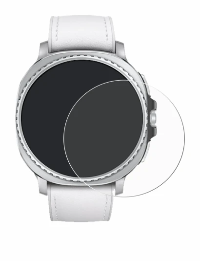 Image de l'appareil Samsung Galaxy Watch 8 Classic (46 mm) avec une grande variété de protections d'écran.