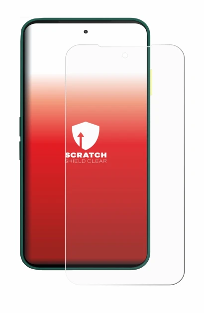 Image de l'appareil Fairphone 6 avec une grande variété de protections d'écran.