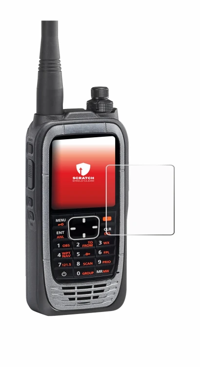 Image de l'appareil Icom IC-A25NE /IC-A25CE avec une grande variété de protections d'écran.