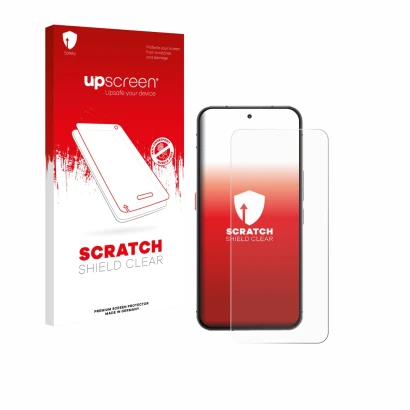 Face avant d’un emballage produit avec le logo de la marque upscreen. À côté, l’appareil Oukitel WP210 5G est représenté avec
