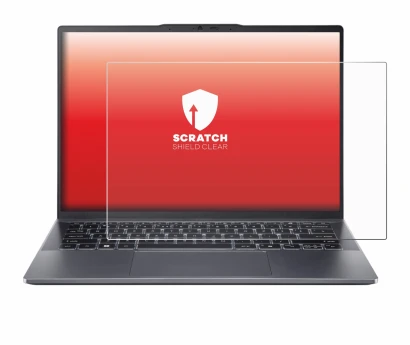 Image de l'appareil Acer Swift Go 14 OLED avec une grande variété de protections d'écran.