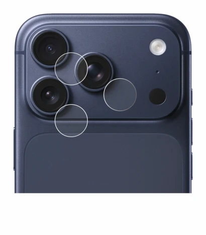 Image de l'appareil Apple iPhone 17 Pro (Caméra UNIQUEMENT) avec une grande variété de protections d'écran.