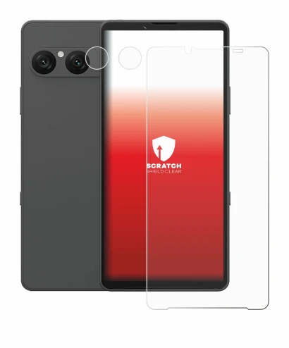 Image de l'appareil Sony Xperia 10 VII (Avant+Caméra) avec une grande variété de protections d'écran.