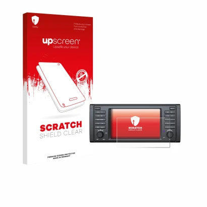 Face avant d’un emballage produit avec le logo de la marque upscreen. À côté, l’appareil Eonon E39A12S est représenté avec la 