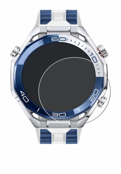 Image de l'appareil Huawei Watch Ultimate 2 Blue avec une grande variété de protections d'écran.