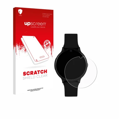 Face avant d’un emballage produit avec le logo de la marque upscreen. À côté, l’appareil One2Track Connect One est représenté